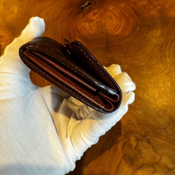 Louis Vuitton Monogram Porte Monnaie Plat Coin Purse Wallet Brown/ - Picture 5 of 15